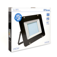 Прожектор светодиодный ДО-250w 6400К 23750Лм IP65 черный FERON LL-925 29500