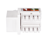 Keystone Jack 8P8C (RJ-45), UTP, Cat.5e. инструментальная заделка, белый SUPRLAN 10-0313