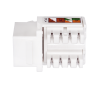 Keystone Jack 8P8C (RJ-45), UTP, Cat.5e. инструментальная заделка, белый SUPRLAN 10-0313