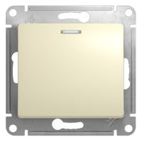 Выключатель одноклавишный, с подсветкой, в рамку, схема 1а, бежевый Systeme Electric GSL000213