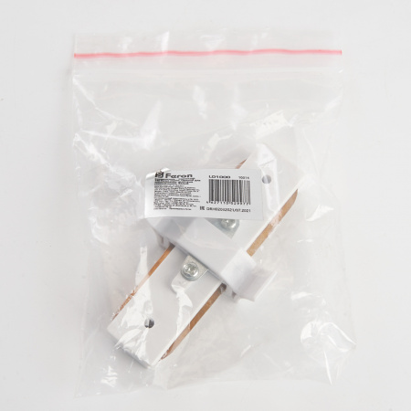 Коннектор прямой белый для шинопровода FERON LD1000 10314