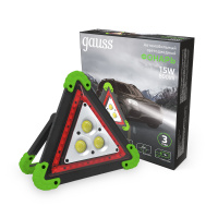 Фонарь автомобильный светодиодный LED 15 Вт 800 Лм модель GFL802 зеленый c Li-ion аккумулятором 2400 мАч Gauss GAUSS GF802