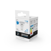 Лампа светодиодная LED 11 Вт 850 лм 6500К AC180-240В GU10 софит MR16 холодная  Elementary Gauss GAUSS 13631