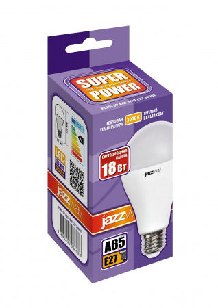 5006188 Лампа светодиодная LED 18вт E27 теплый белый матовая груша JazzWay  A