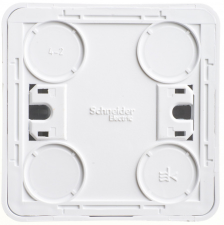 BA10-004B ЭТЮД Переключатель одноклавишный наружный белый сх.6 Systeme Electric 