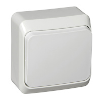 ЭТЮД Переключатель одноклавишный наружный белый сх.6 Systeme Electric BA10-004B