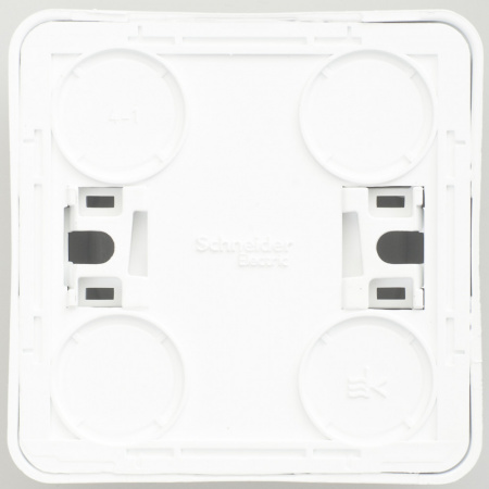 PA16-001B ЭТЮД Розетка наружная без заземления без шторок белая Systeme Electric 