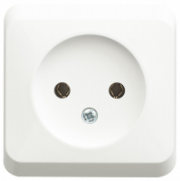 ЭТЮД Розетка наружная без заземления без шторок белая Systeme Electric PA16-001B
