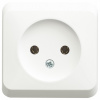 PA16-001B ЭТЮД Розетка наружная без заземления без шторок белая Systeme Electric 