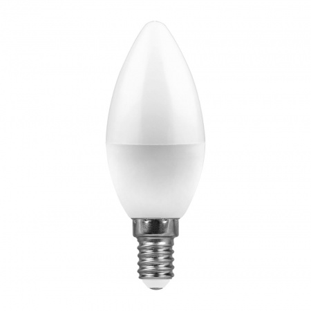 Лампа светодиодная LED 7вт E14 белый матовая свеча FERON LB-97 25476