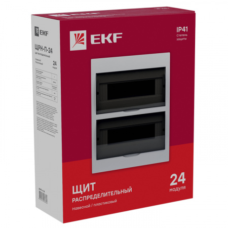 Щит распределительный навесной ЩРн-П-24 IP41 пластиковый EKF pb40-n-24