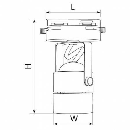 Светильник трековый на шинопровод ДПО GU10 без лампы белый FERON AL191 41591