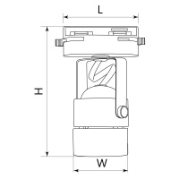 Светильник трековый на шинопровод ДПО GU10 без лампы белый FERON AL191 41591