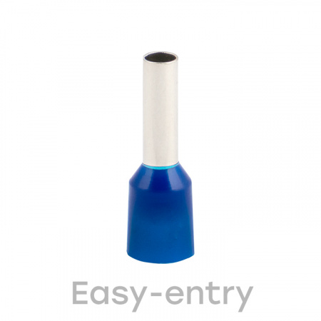 Наконечник штыревой втулочный изолированный НШвИ 2.5-8 (50шт) синий EKF nhvi-2.5-8