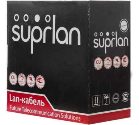 Витая пара Median UTP Cat.5e 2х2хAWG24 Cu PVC Indoor 500м SUPRLAN 01-0225-4