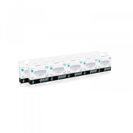 Лампа светодиодная LED 9 Вт 680 лм 4100К AC180-240В GX53 таблетка нейтральный Elementary GAUSS 83829