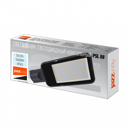 5045781 Светильник светодиодный консольный ДКУ-50Вт 5000К 5500 Лм IP65 серый 3 года гарантии JazzWay 