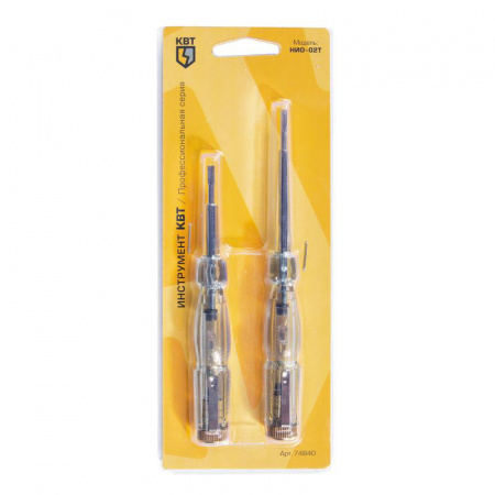 74840 Набор индикаторных отверток НИО-02Т серия ПРОФИ КВТ 
