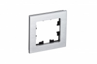 Рамка однопостовая ATLASDESIGN NATURE, МЕТАЛЛ     СЕРЕБРО Systeme Electric ATN312101