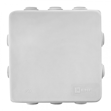 Коробка распределительная КМР-030-014 с крышкой (100х100х50) 10 мембр. вводов IP55 EKF plc-kmr-030-014