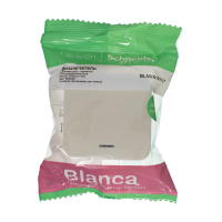 Выключатель BLANCA открытой установки одноклавишный (cх.1) с изолирующей пластиной и подсветкой, 10А, 250B, бежевый Systeme Electric BLNVA101117