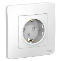 BLANCA скрытой установки розетка с заземлением со шторками, 16А, 250В, белый Systeme Electric BLNRS001111