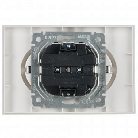 BRITE Розетка двойная с заземлением без защитных шторок 16А в сборе РС12-3-БрБ белый IEK BR-R21-16-K01-F