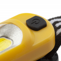 Фонарь налобный светодиодный рабочий аккумуляторный мощный яркий 4 режима желто-черный GA-801 ЭРА Б0030186