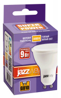 Лампа светодиодная LED 9Вт MR16 GU10 теплый JazzWay 2859693A