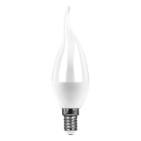 Лампа светодиодная LED 7вт Е14 белый матовая свеча на ветру FERON LB-97 25761