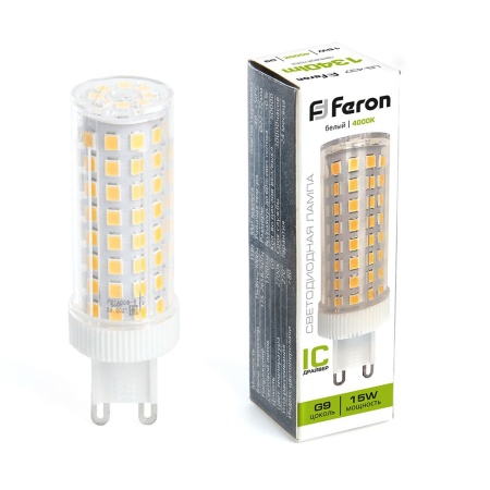 LB-437 38213 Лампа светодиодная LED 15вт 230в G9 белый капсульная FERON 