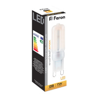 Лампа светодиодная LED 7вт 230в G9 теплый капсульная FERON LB-431 25755