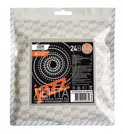 Лента светодиодная PLS PRO 2835/ 60-24V 4000K IP20 -5m Jazzway JazzWay 5015630