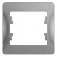 GLOSSA Рамка 1 пост алюминий Systeme Electric GSL000301