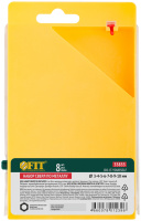 Набор сверл по металлу HSS черненых, 8 шт (3-4-5-6-7-8-9-10 мм) FIT 33855