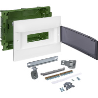 Practibox S Пластиковый щиток Встраиваемый (ЩРв-П) (в полые стены) 1X12 Дымчатая дверь Legrand 135571