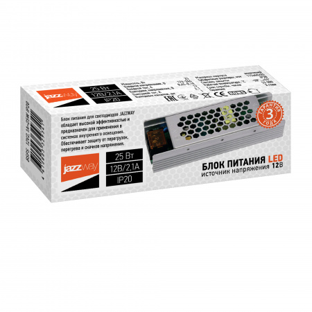 3329341A Драйвер LED 25Вт 12В IP20 JazzWay 
