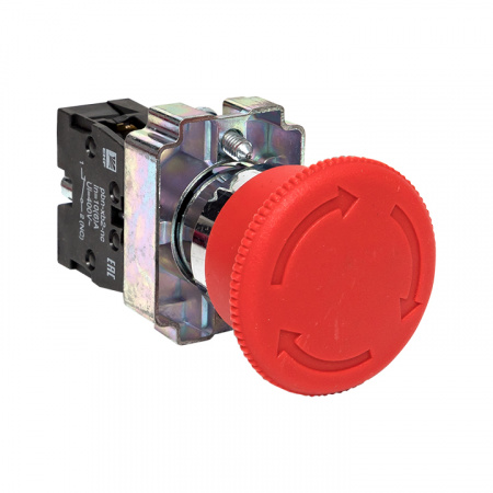 Кнопка BS542 поворотная красная Грибок NC EKF xb2-bs542