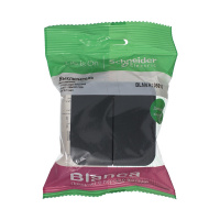 Выключатель BLANCA двухклавишный наружный (схема 5) с изоляционной пластиной 10A 250B антрацит Systeme Electric BLNVA105016