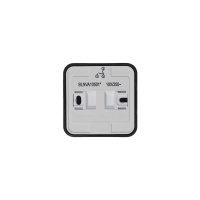 Выключатель BLANCA двухклавишный наружный (схема 5) с изоляционной пластиной 10A 250B антрацит Systeme Electric BLNVA105016