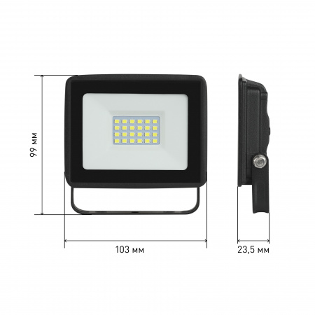 Б0052031 Прожектор светодиодный уличный LPR-023-0-40K-030 30Вт 4000K 2400Лм 103х99х23.5 ЭРА 
