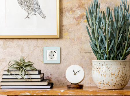 Розетка 2К+З немецкий стандарт 16А 250В со встроенным зарядным устройством USB C 1.5А 5В INSPIRIA белый Legrand/Daccord 673770