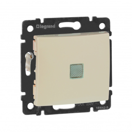 VALENA Переключатель одноклавишный с подсветкой в рамку слоновая кость Legrand 774326