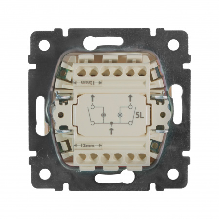 VALENA Выключатель двухклавишный c подсветкой в рамку слоновая кость Legrand 774328