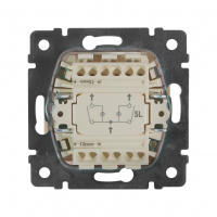 VALENA Выключатель двухклавишный c подсветкой в рамку слоновая кость Legrand 774328