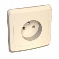 ЭТЮД Розетка скрытая без заземления без шторок бежевая Systeme Electric PC16-001K