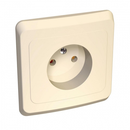 PC16-001K ЭТЮД Розетка скрытая без заземления без шторок бежевая Systeme Electric 