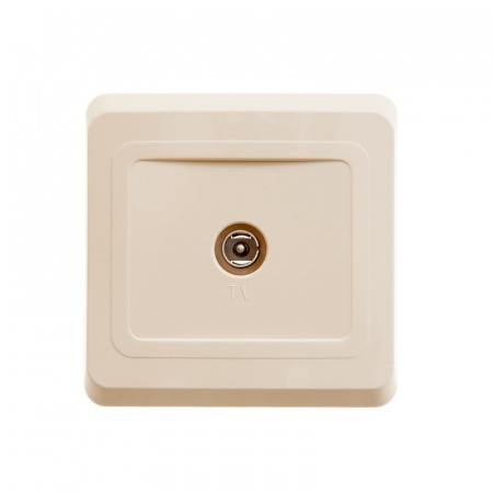 TVC-002K ЭТЮД Розетка телевизионная TV 0.7дБ скрытая бежевая Systeme Electric 