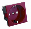 RN16-113-K W45 Розетка с заземлением для кабель-канала красная Systeme Electric 