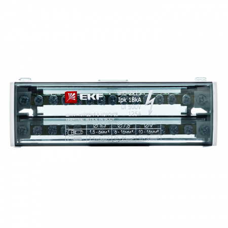 Шина нулевая в корпусе 2х15 125А EKF sn0-2х15